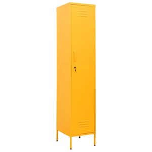 vidaXL Locker Cabinet Mustard Yellow 35x46x180 cm Steel