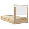 vidaXL Storage Bed with Drawer Sonoma Oak 75 x 190 cm Engineered Wood
