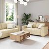 vidaXL Sofa 3 pcs Cream Fabric