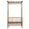 vidaXL Garden Bench with Pergola 130 cm Bamboo
