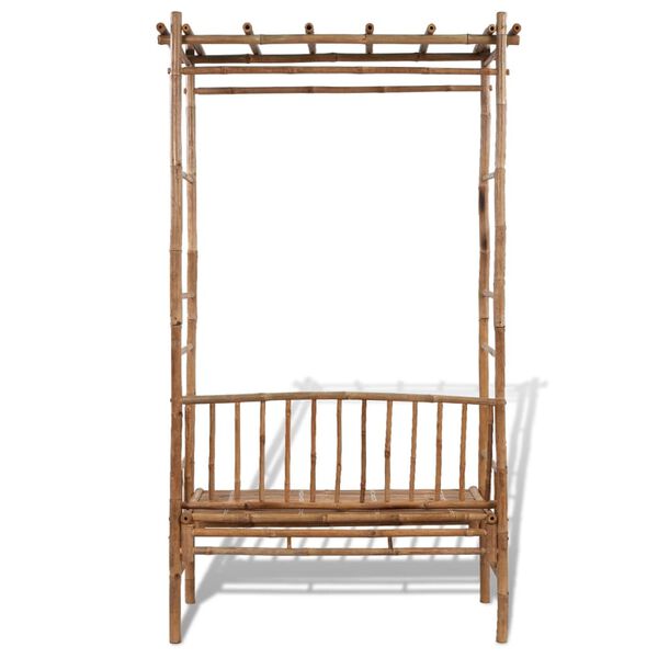 vidaXL Garden Bench with Pergola 130 cm Bamboo