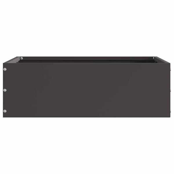 vidaXL Lawn Edging 6 pcs Black 40 x 40 x 13 cm Steel