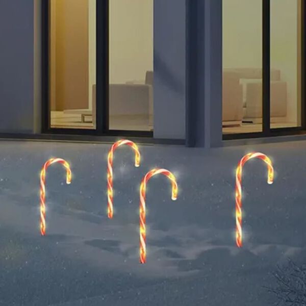 Ambiance Christmas Candy Cane Lights Set 4 pcs