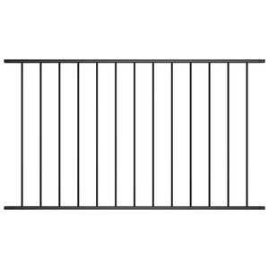 vidaXL Fence Panel Powder-coated Steel 1.63x1.25 m Black