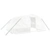 vidaXL Greenhouse with Steel Frame White 20 m&sup2; 5x4x2.3 m