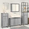vidaXL Bathroom Furniture Set with Drawer Grey Sonoma Engineered Wood