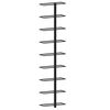 vidaXL Wall-mounted Wine Racks for 18 Bottles 2 pcs Black Iron