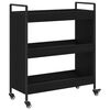vidaXL Kitchen Trolley Black Oak 70 x 30 x 82 cm Engineered Wood