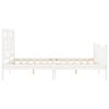 vidaXL Bed Frame without Mattress White King Size Solid Wood Pine