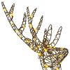 vidaXL 3D Reindeer with 140 LEDs Warm white 68 x 26 x 126 cm Rattan