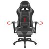 vidaXL Gaming Chair Grey 70 x 71 x 136 cm Artificial Leather