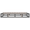 vidaXL Bed Frame without Mattress Grey 150x200 cm King Size King Size Solid Wood
