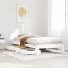 vidaXL Bed Frame without Mattress White 75x190 cm Small Single Solid Wood Pine
