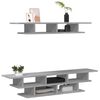 vidaXL TV Wall Units Concrete Grey Engineered Wood