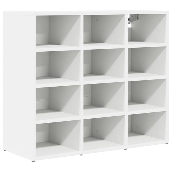 vidaXL Shoe Cabinet with Shelf White 77.5 x 30 x 67 cm Engineered Wood