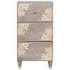vidaXL Sideboard Grey and Gold 40 x 33 x 75 cm Solid Mango Wood