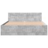 vidaXL Bed Frame with Headboard without Mattress Concrete Grey 150x200 cm King Size