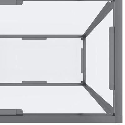 vidaXL Console Table Transparent 140x35x75.5 cm Tempered Glass