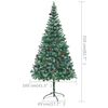 vidaXL Artificial Pre-lit Christmas Tree with Ball Set&Pinecones 210 cm