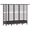 vidaXL Raised Bed with Trellis and Roof Brown 202.5 x 40 x 127 cm PP