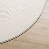 vidaXL Rug IZA Short Pile Scandinavian Look Cream Ø 100 cm