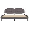 vidaXL Bed Frame with LED without Mattress "Zadar" Grey 180x200 cm