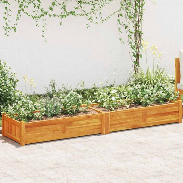 vidaXL Garden Raised Bed Acacia Wood 200x50x25 cm