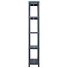 vidaXL Storage Shelf Racks 2 pcs Black 125 kg 60x30x180 cm Plastic