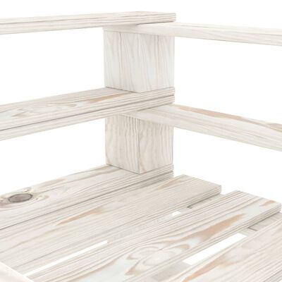 vidaXL 7 Piece Garden Pallets Lounge Set Wood White