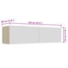 vidaXL TV Cabinet White and Sonoma Oak 120x30x30 cm Engineered Wood