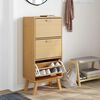 vidaXL Shoe Cabinet OLDEN Brown 55x35x120cm Solid Wood Pine