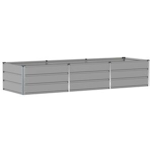 vidaXL Planter Light Grey 240 x 80 x 45 cm Steel