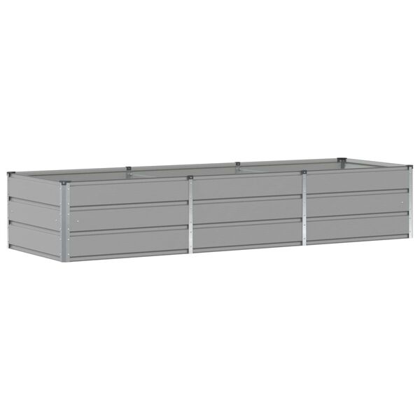 vidaXL Planter Light Grey 240 x 80 x 45 cm Steel