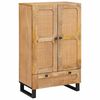 vidaXL Highboard with Drawer Brown 40 x 33 x 110 cm Solid Mango Wood