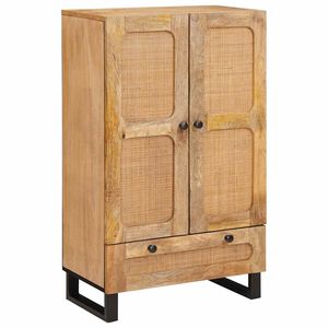 vidaXL Highboard with Drawer Brown 40 x 33 x 110 cm Solid Mango Wood