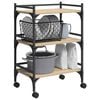vidaXL Kitchen Trolley Sonoma Oak 50 x 35 x 75.5 cm Engineered Wood