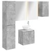 vidaXL Bathroom Cabinet Set 5 pcs Concrete Grey Engineered Wood