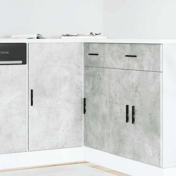 vidaXL Kitchen Base Cabinet Lyon Concrete Grey Engineered Wood