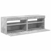 vidaXL TV Cabinets with LED Lights 2 pcs Concrete Grey 60x35x40 cm
