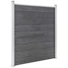 vidaXL WPC Fence Set 3 Square + 1 Slanted 619x186 cm Grey