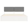 vidaXL Bed Frame with Upholstered Headboard Light Grey 180 x 200 cm