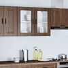 vidaXL Kitchen Wall Cabinet with Glass Door Porto Brown Oak