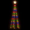 vidaXL Christmas Cone Tree Colourful 84 LEDs Decoration 50x150 cm