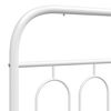 vidaXL Metal Bed Frame without Mattress with Footboard White 90x190cm