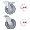 vidaXL 32 pcs Bolt Hole Swivel Casters 100 mm
