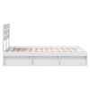 vidaXL Bed Frame with Headboard White 120 x 200 cm Solid Pine Wood