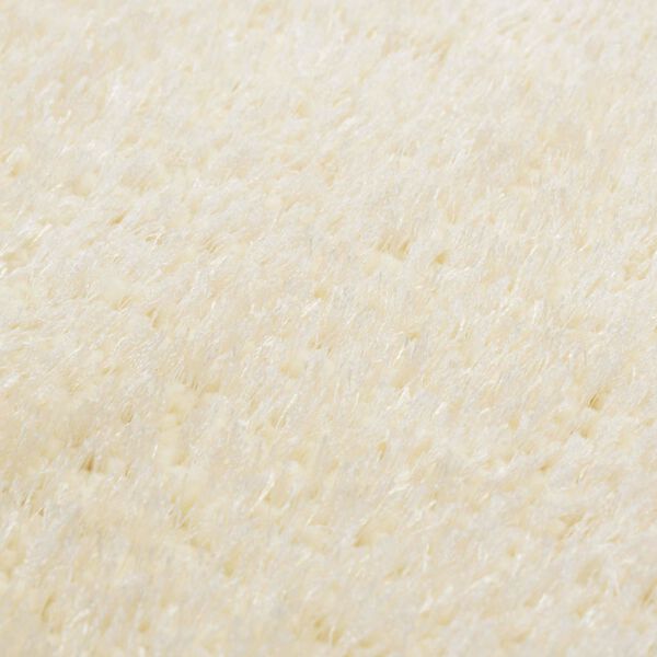 vidaXL Shaggy Area Rug Cream 120 x 160 cm Polyethylene