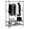 vidaXL Clothes Rack with Shelves Grey Sonoma Engineered Wood