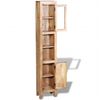 vidaXL Vanity Cabinet with Mirror and 2 Side Cabinets Solid Mango Wood
