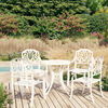 vidaXL 5 Piece Bistro Set Cast Aluminium White